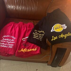 Aeropostale Miami Red and Los Angeles Black Shorts